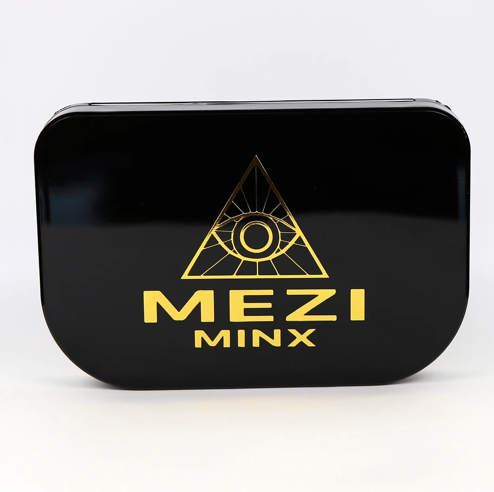 MEZI Cosmetics LED Travel Mirrors with Lash Storage and Tweezers - Perfect for On-the-Go Beauty 120-140 Hour Battery Life