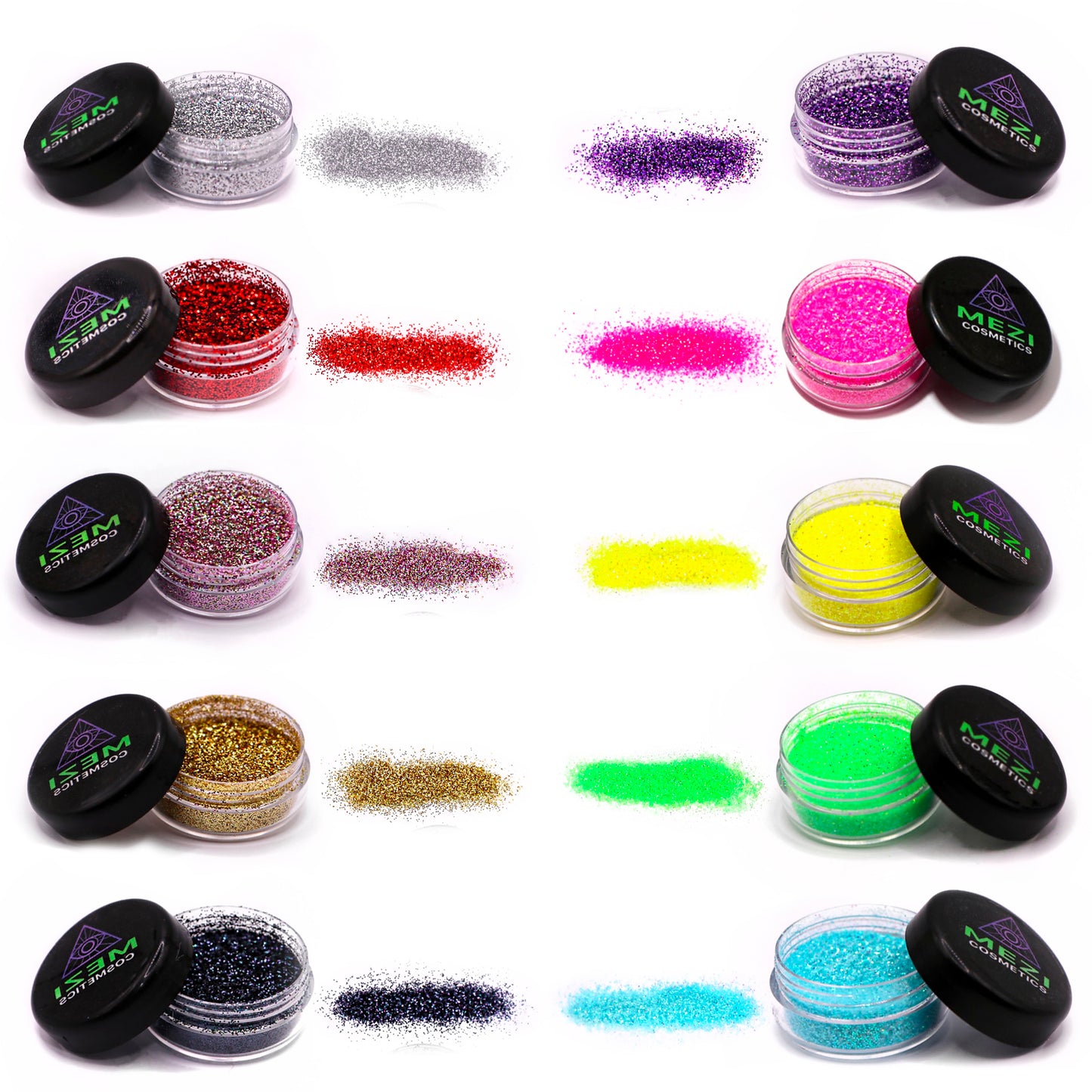 MEZI Cosmetics Loose Glitter Multi-Dimensional for Face, Body & Hair - 3g, Hand-Poured, Makeup Cosmetic